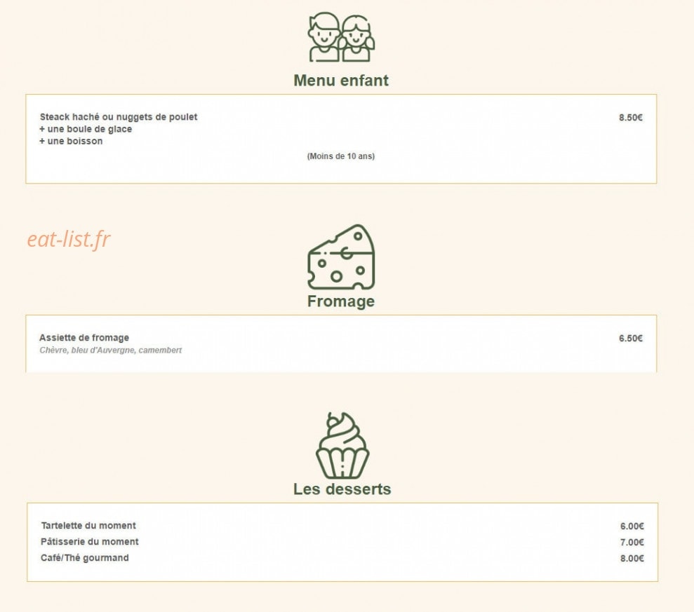 Brasserie & Bar Le Moulin Fort — carte page 3
