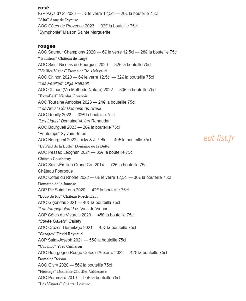 Bbm - Bien Boire et Manger — carte page 5