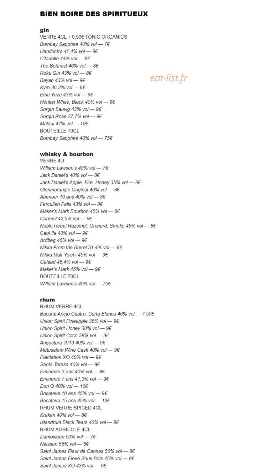 Bbm - Bien Boire et Manger — carte page 7