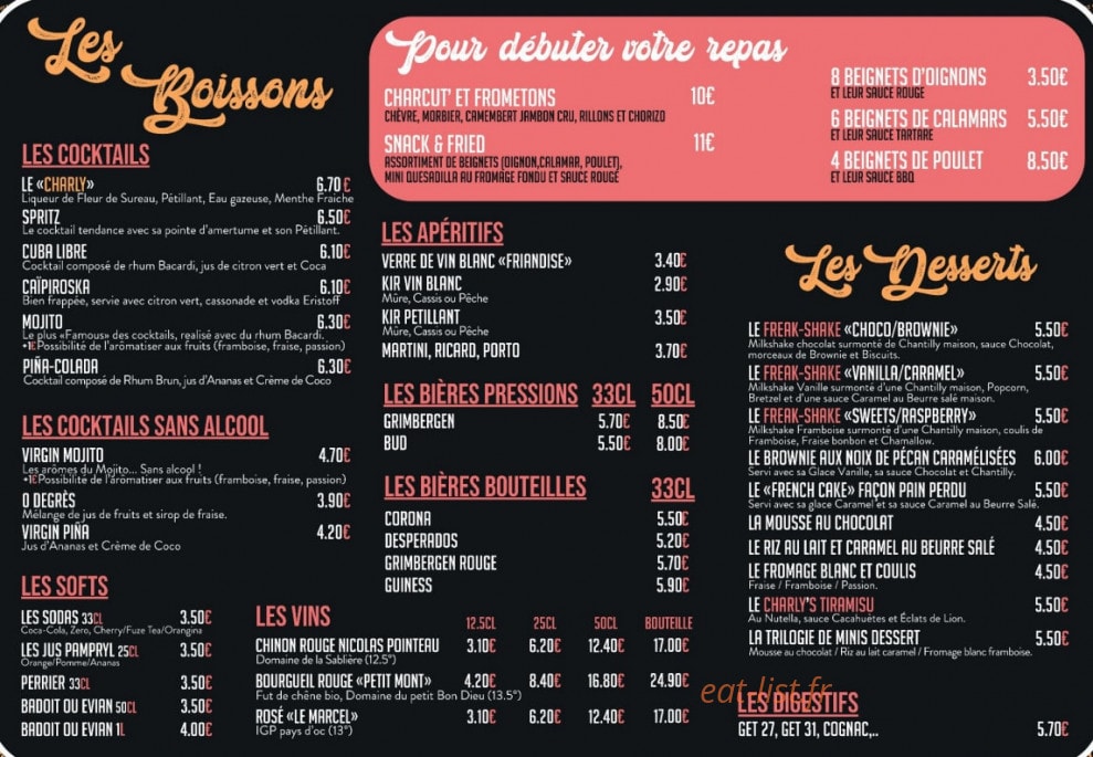 Chez Charly — carte page 4
