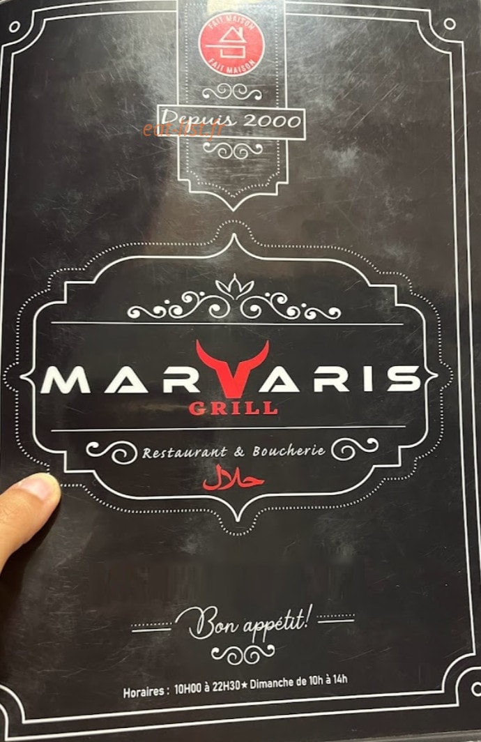 Marmaris Grill — carte page 1