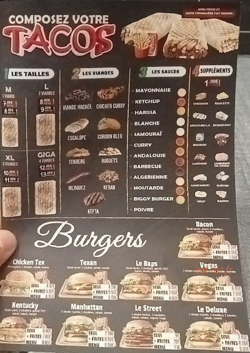 Street Food — carte page 2