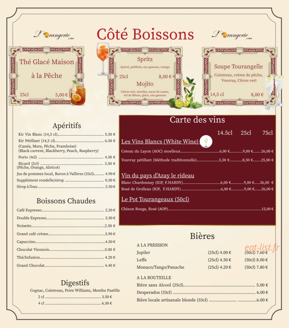 L'Orangerie — carte page 2