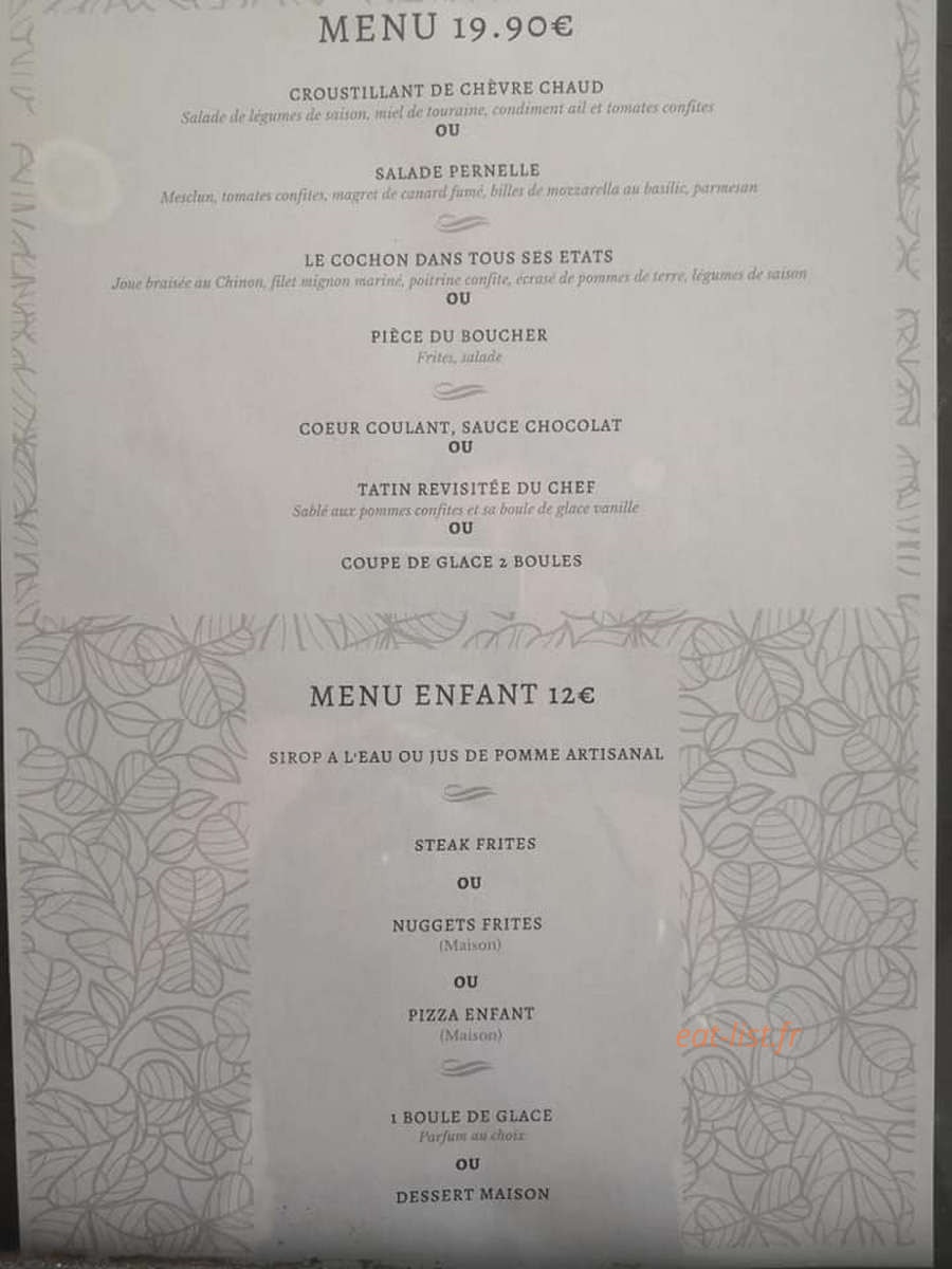 Restaurant Pernelle — carte page 3