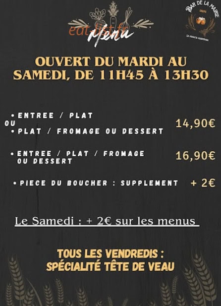Bar de la Mairie — carte page 1