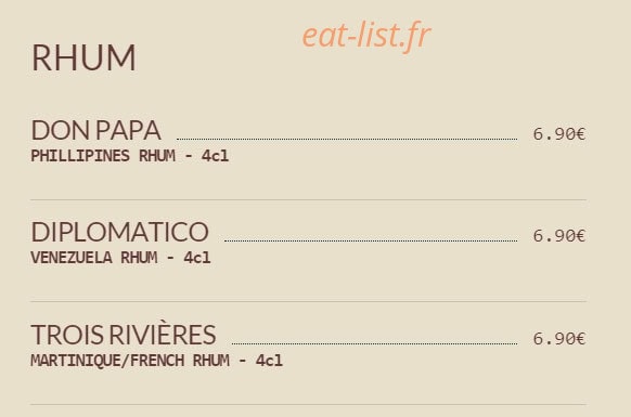 Bistrot Tourangeau — carte page 12