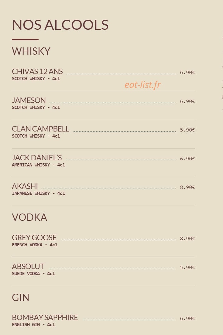 Bistrot Tourangeau — carte page 11