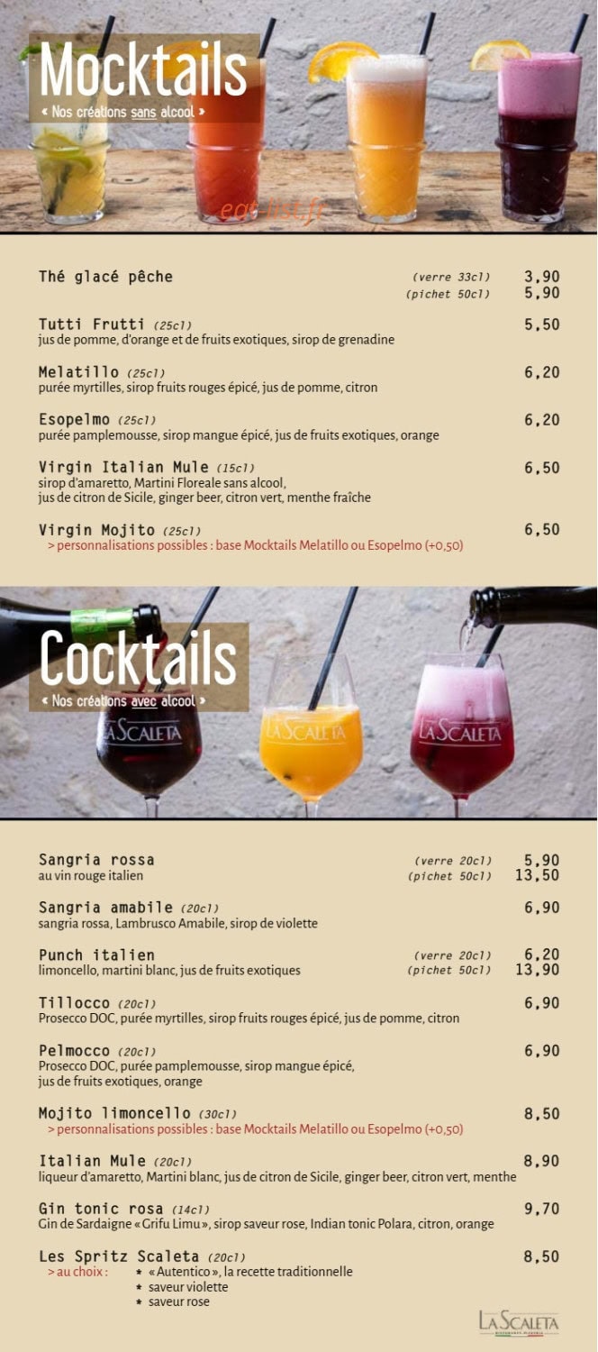 La Scaleta Vouvray — carte page 8