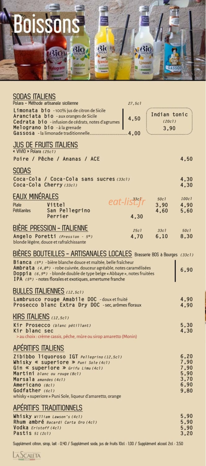La Scaleta Vouvray — carte page 9