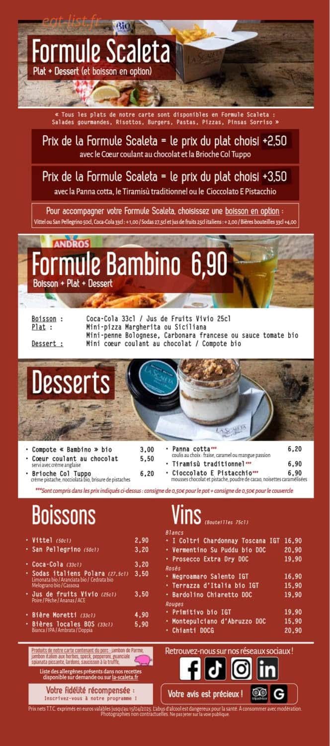 La Scaleta Vouvray — carte page 6