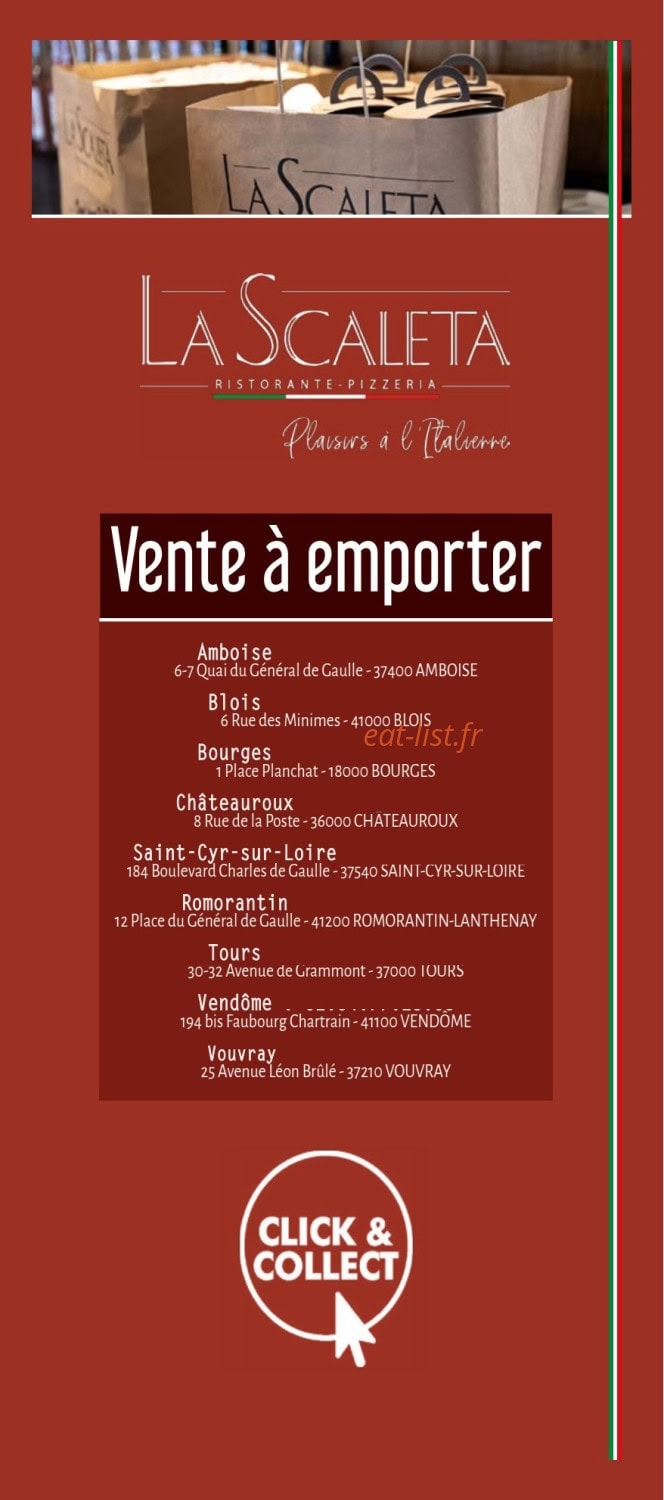 La Scaleta Vouvray — carte page 1
