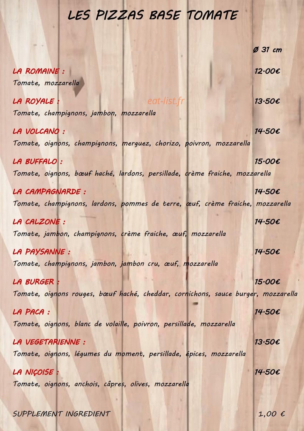 Chez Bilou — carte page 5