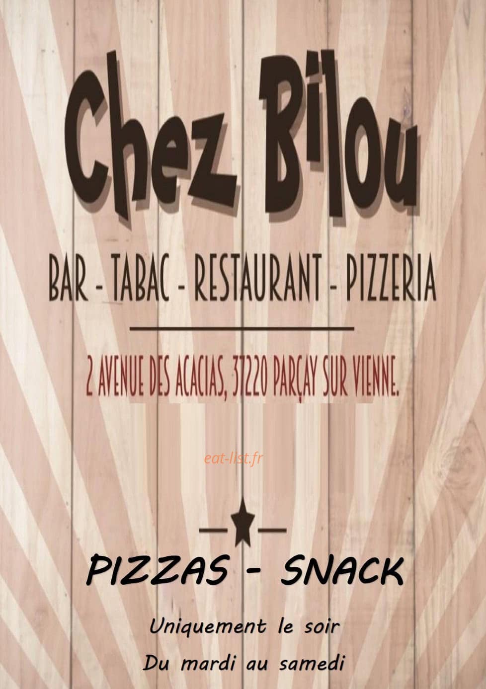 Chez Bilou — carte page 3
