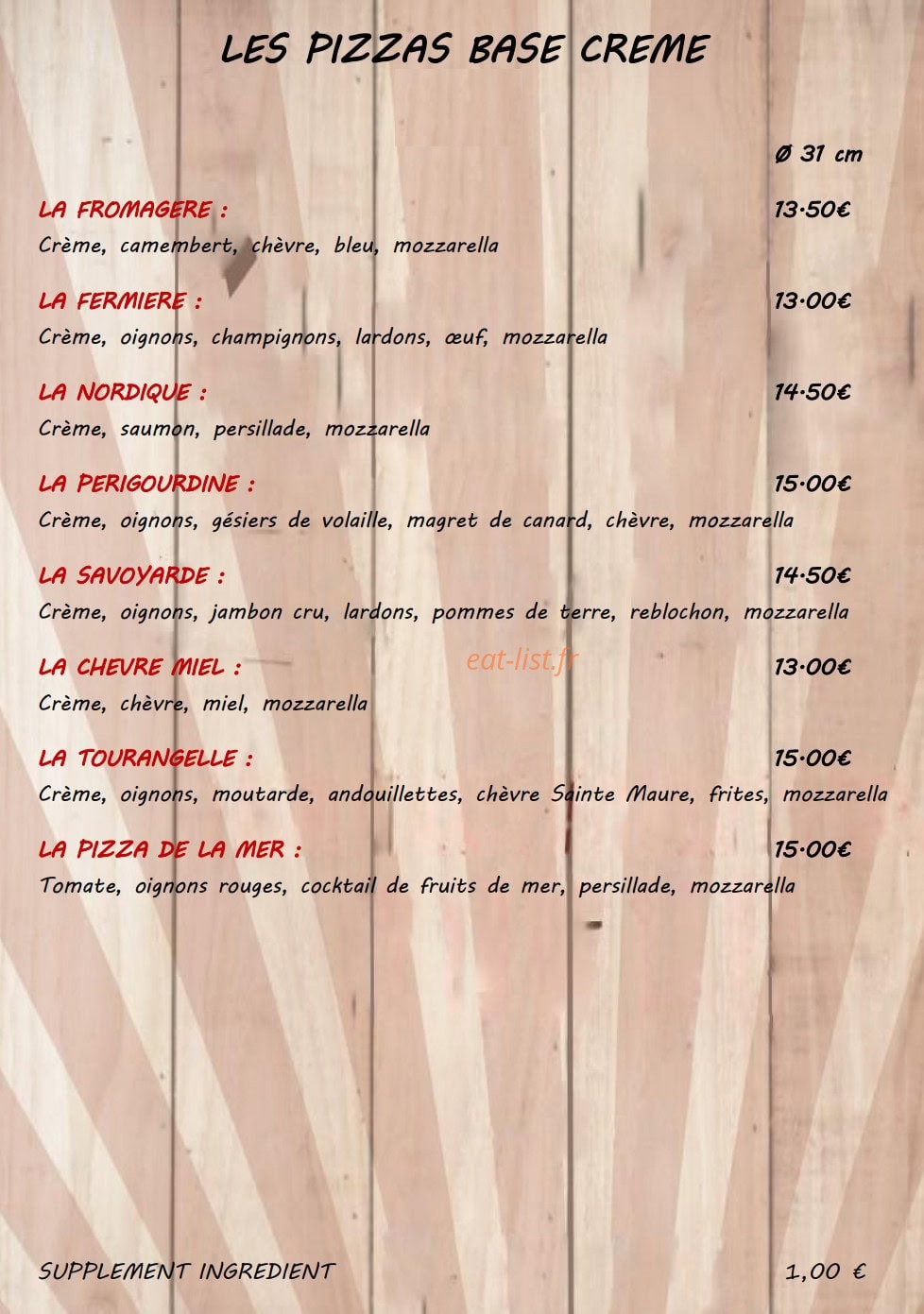 Chez Bilou — carte page 6
