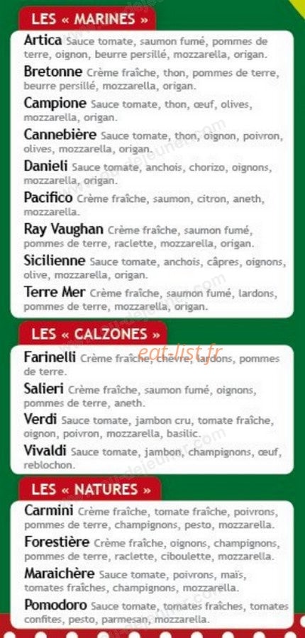 La Piccola — carte page 2
