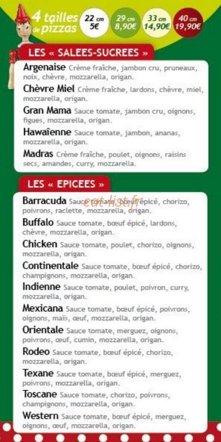 La Piccola — carte page 1