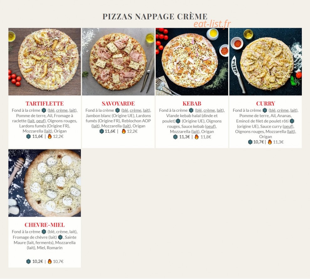 Padova Pizza — carte page 1