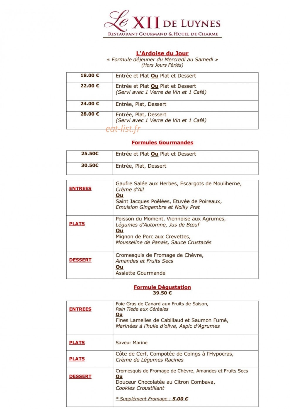 Le XII — carte page 1