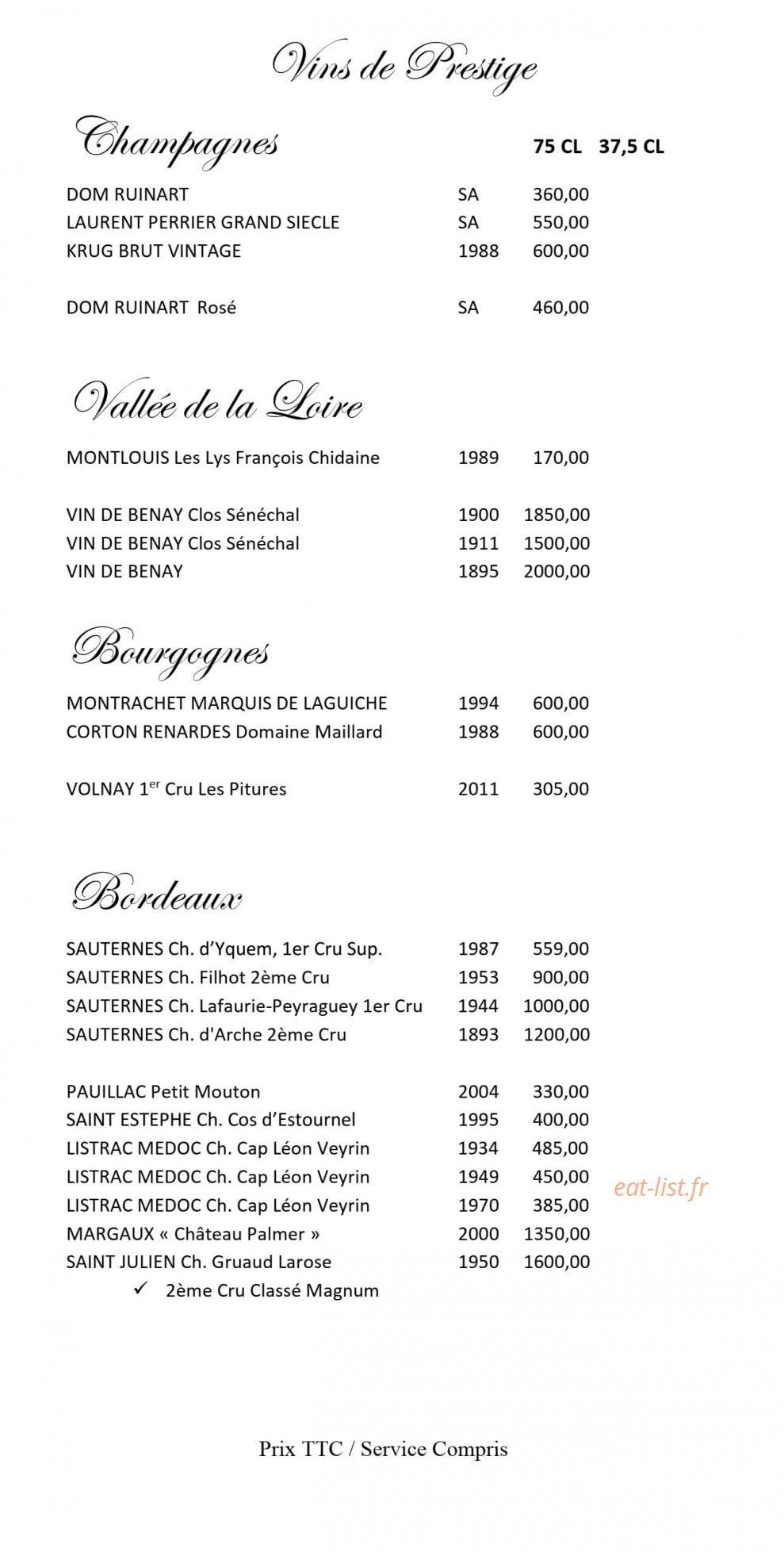 Le Louis XIII — carte page 13