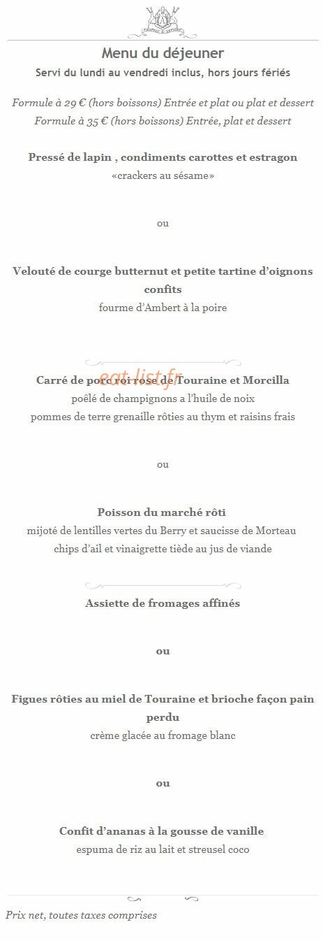 L'Origan — carte page 1