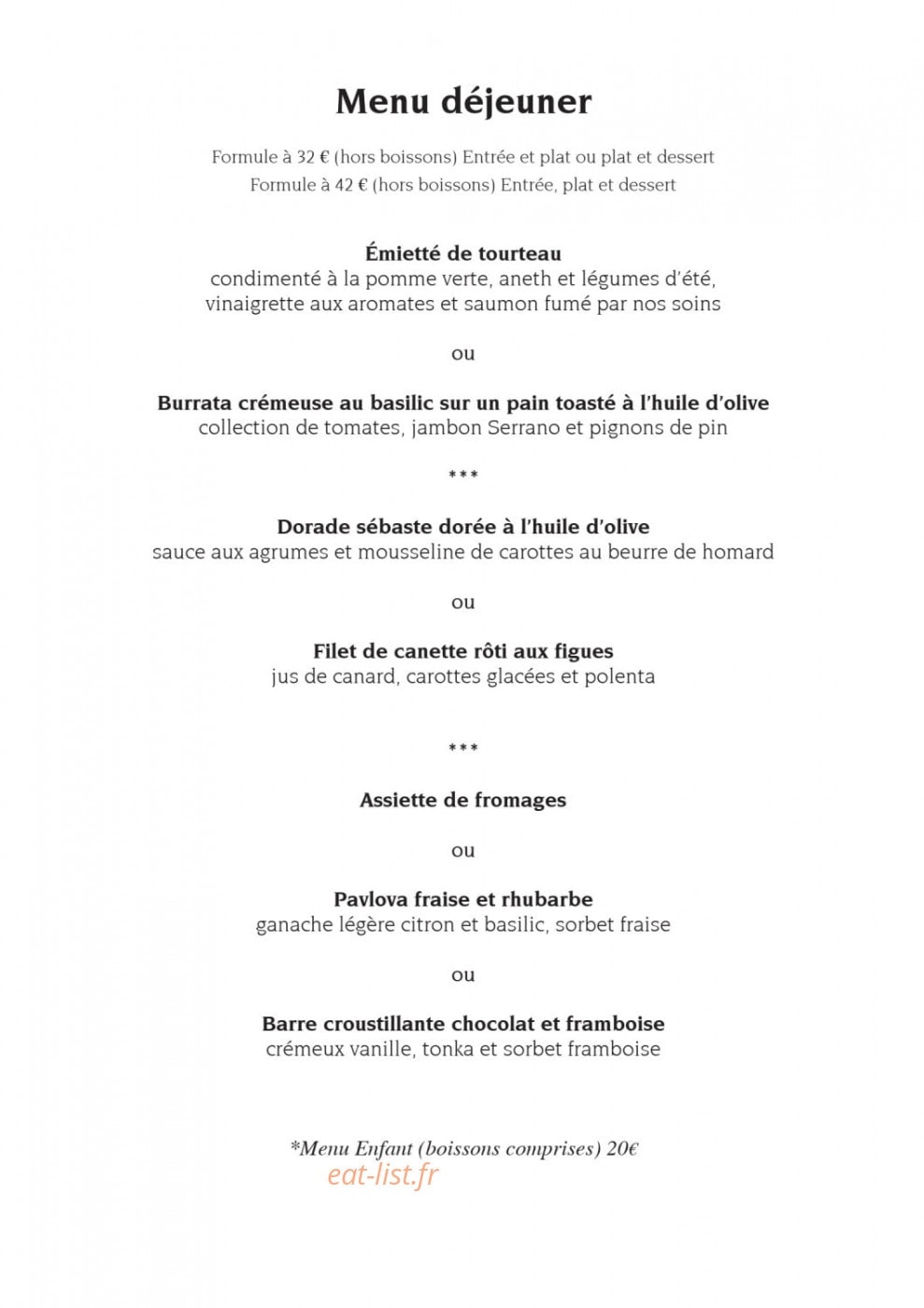 L'Origan — carte page 8