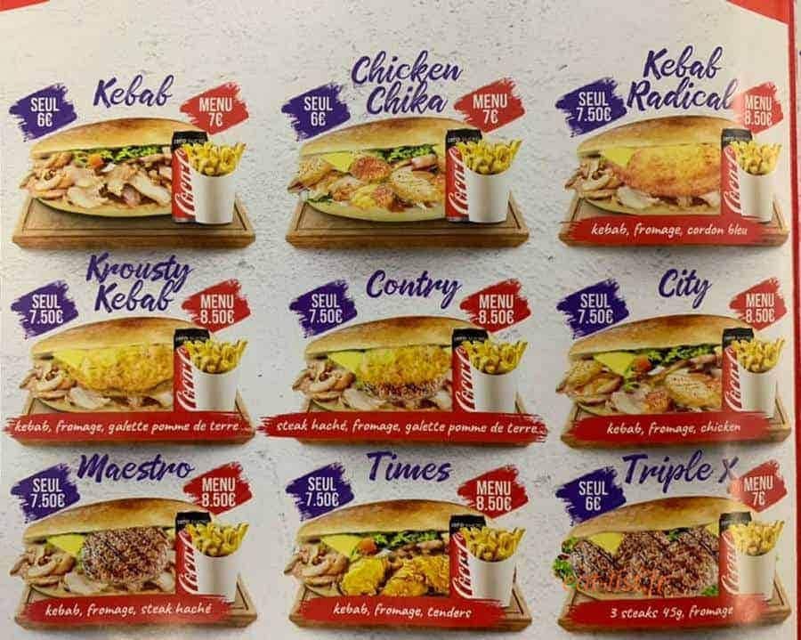 Tacos Time — carte page 1