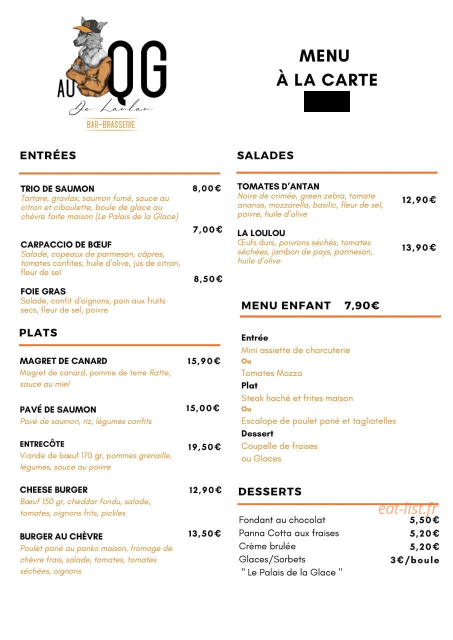 Au QG de Loulou — carte page 1