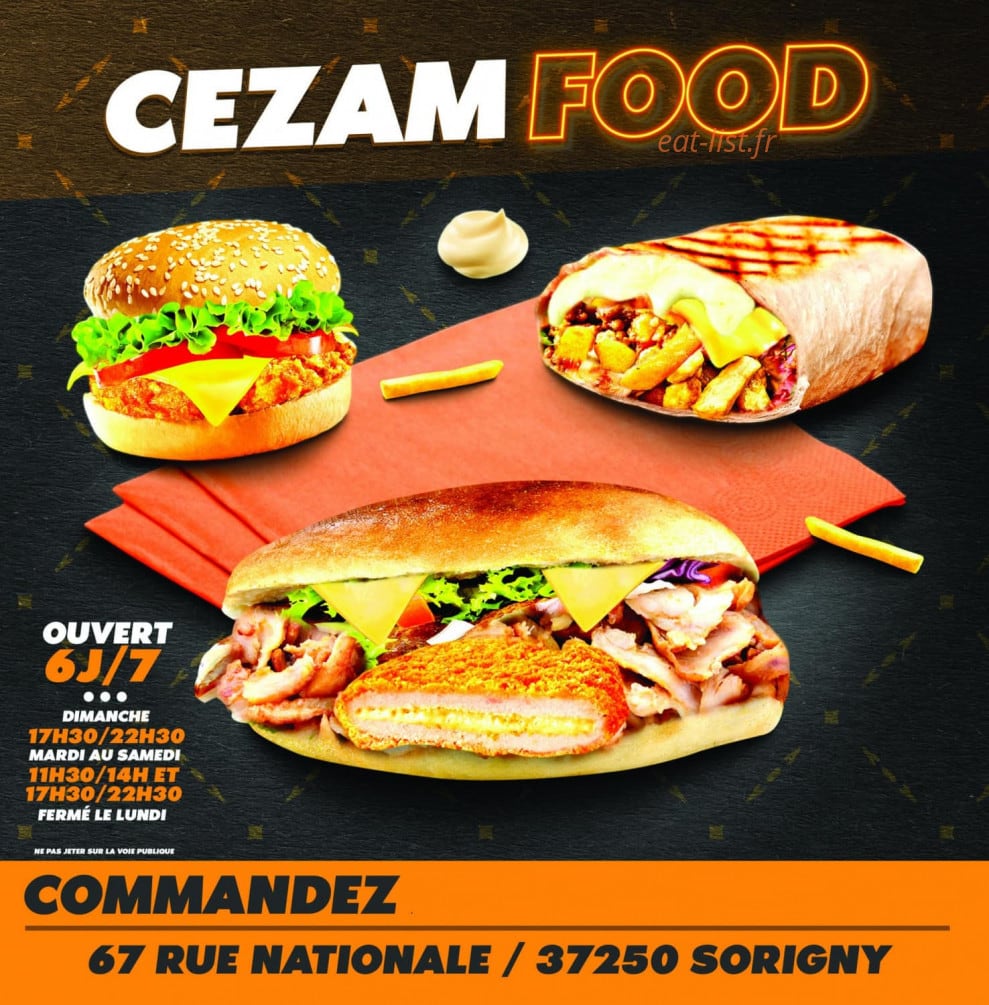 Cezam Food — carte page 1