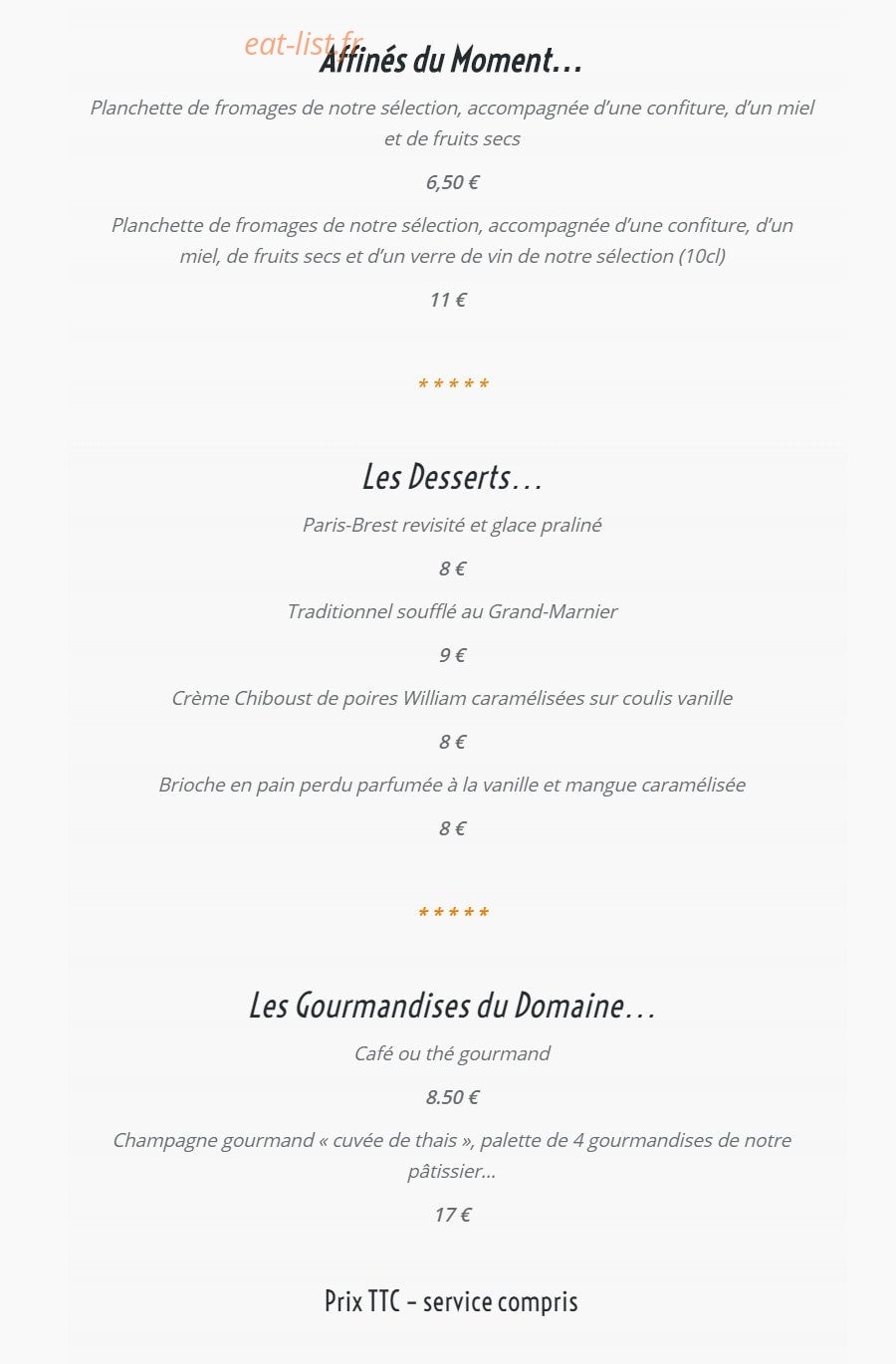 Domaine de Thais — carte page 5