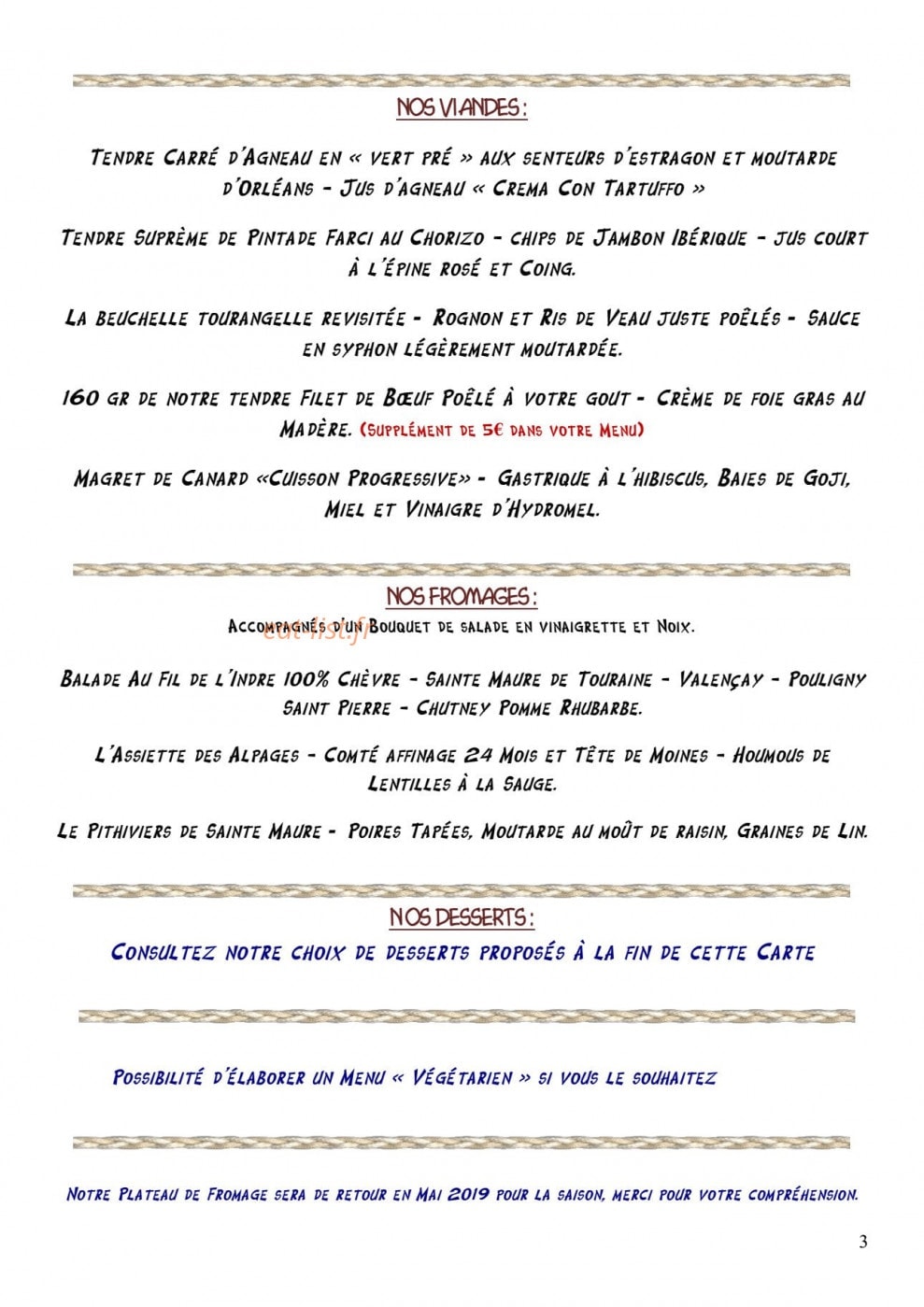 Le Moulin Fleuri — carte page 3