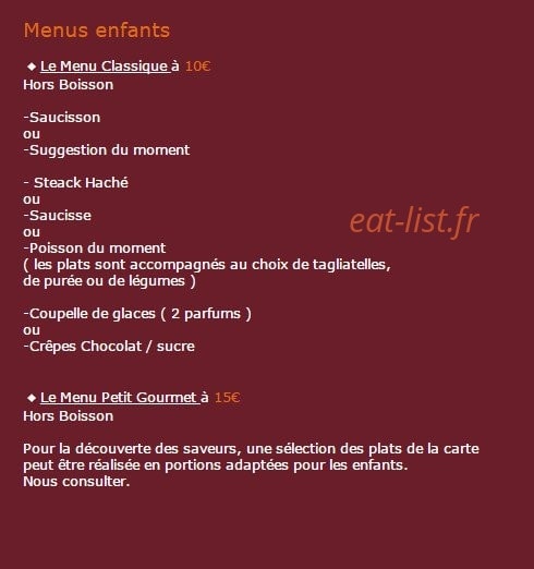 Au Carrousel des Saveurs — carte page 6