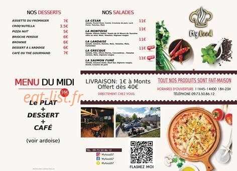 My Food — carte page 1