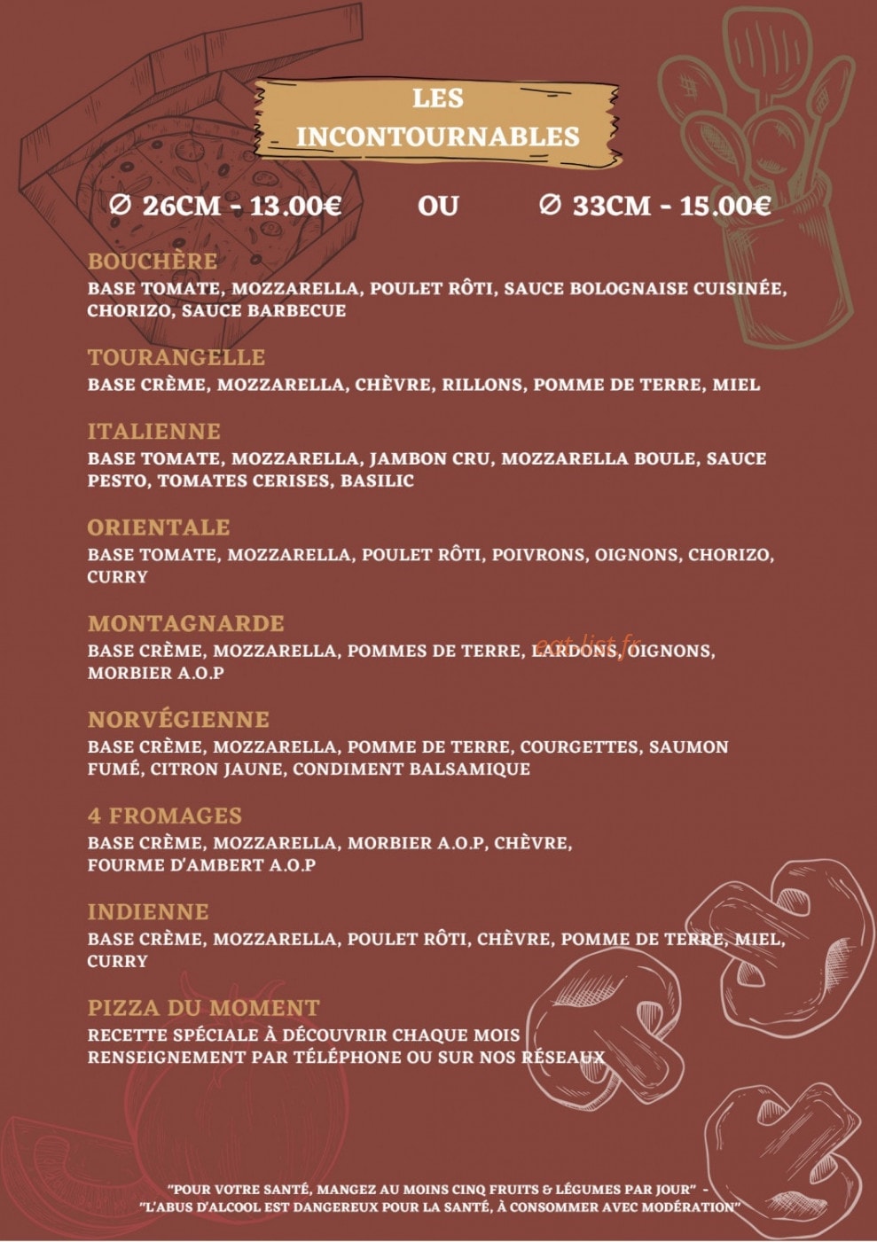Pâtes à pizz — carte page 3