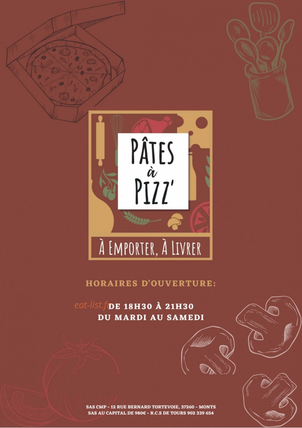 Pâtes à pizz — carte page 1