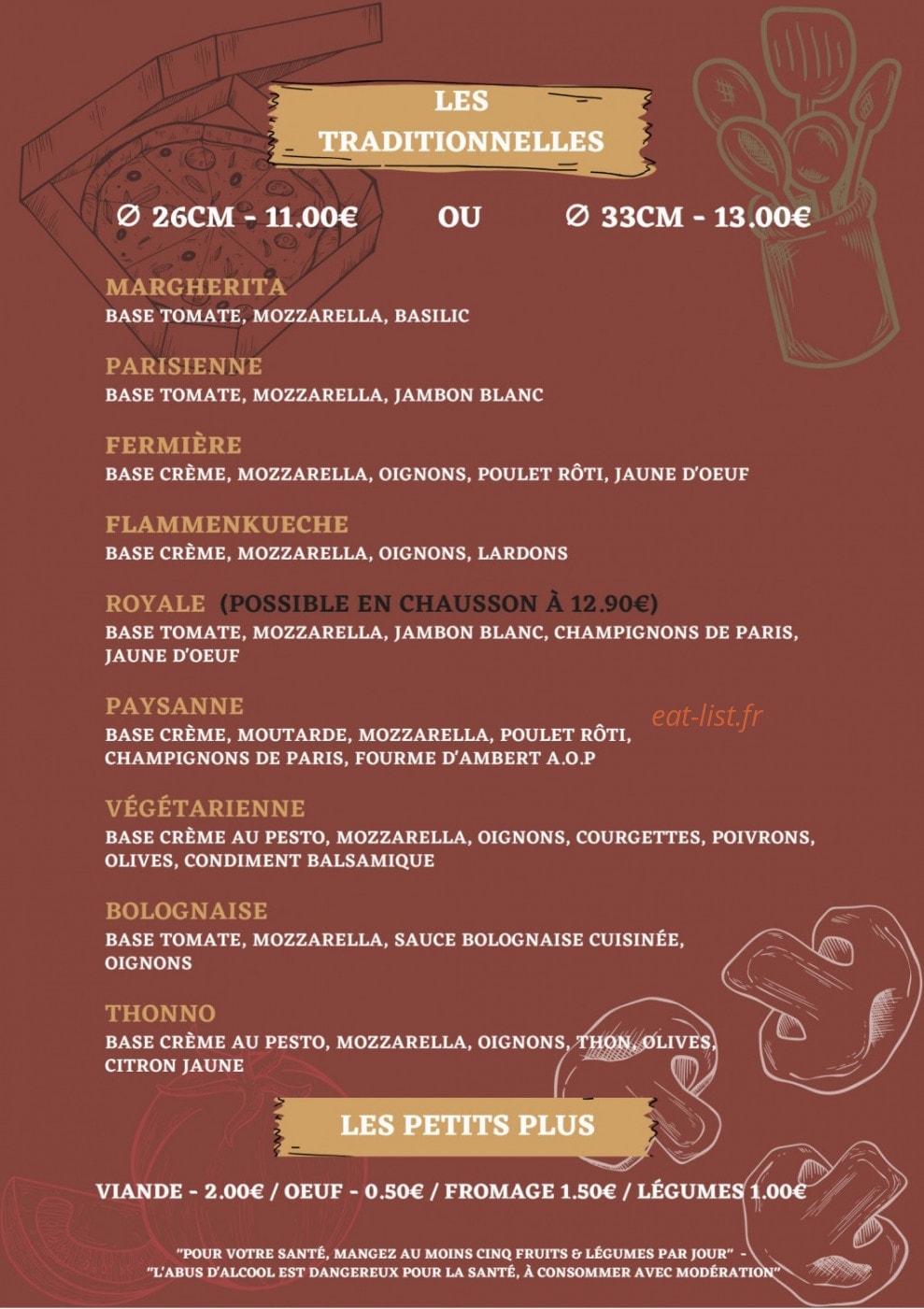 Pâtes à pizz — carte page 2