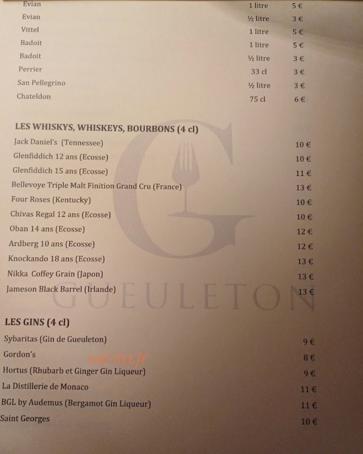 Gueuleton — carte page 5