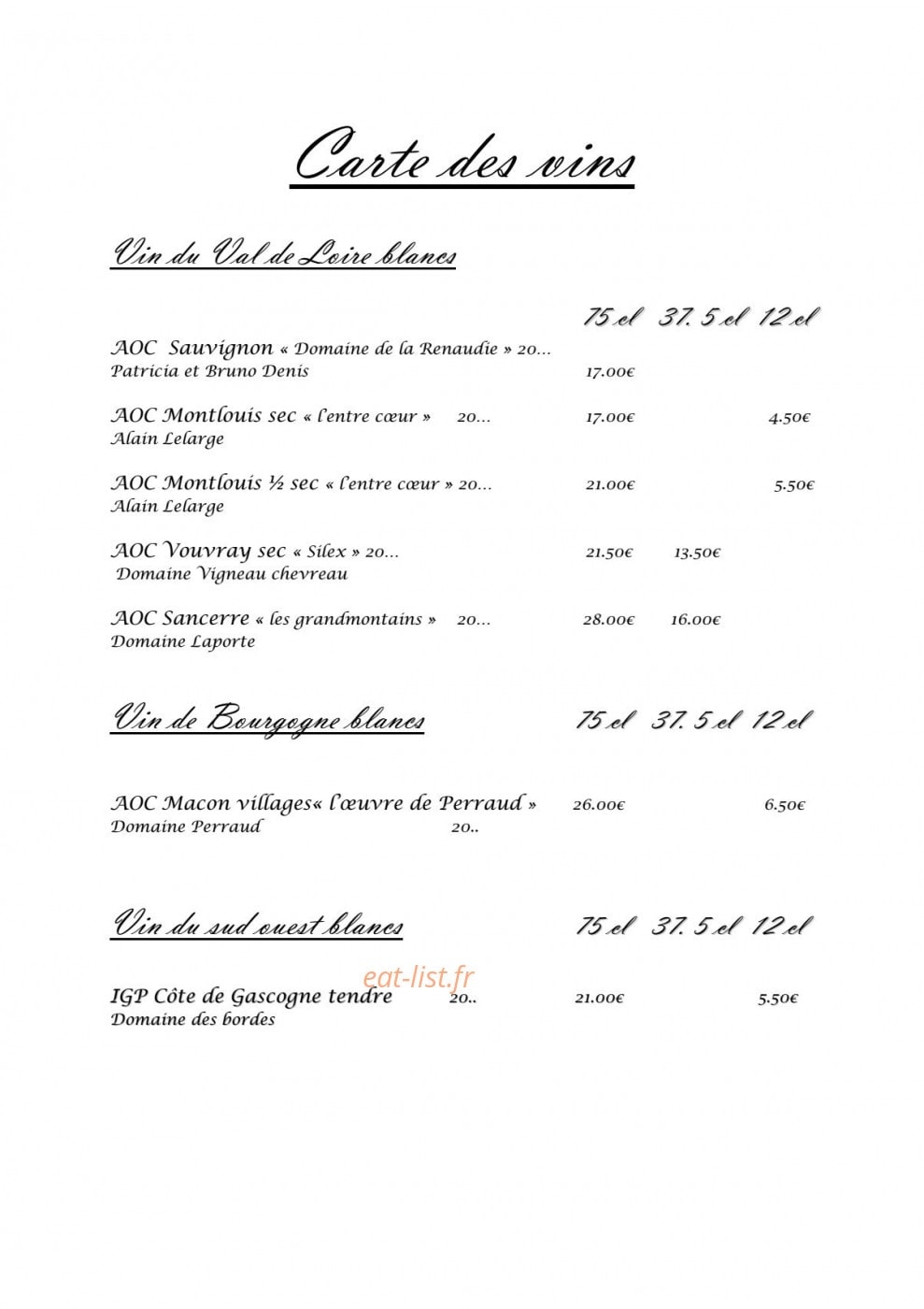 La Tourangelle — carte page 5