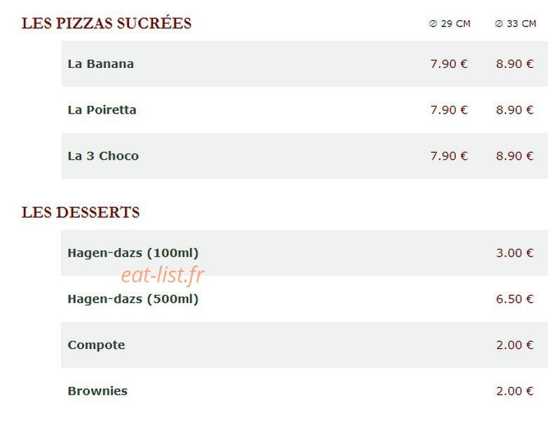 Le Kiosque à Pizzas — carte page 5