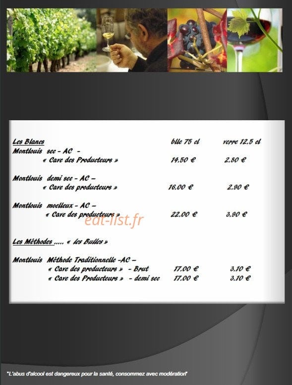 Le Petit Tonneau — carte page 8