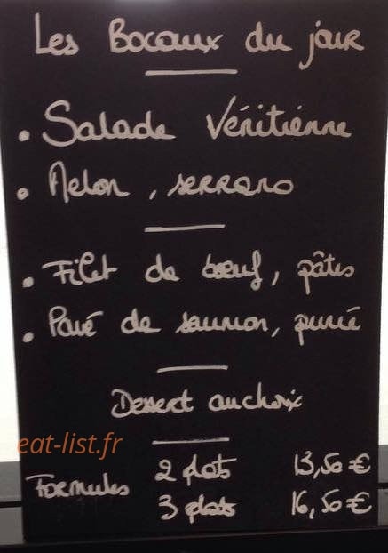Carte et menu de Pâtisserie Poirier à Montlouis sur Loire — ardoise du jour