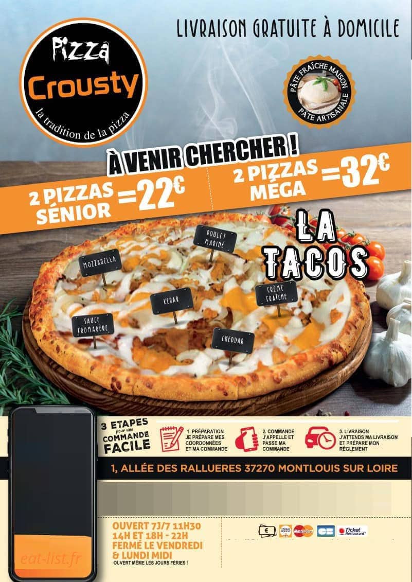 Pizza crousty — carte page 1