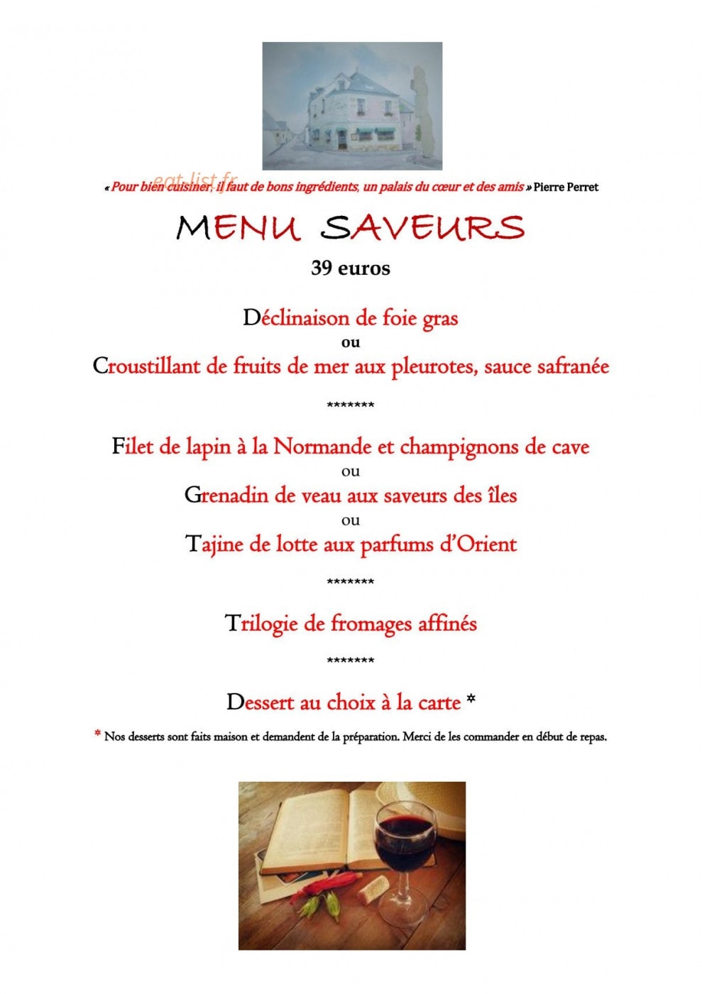 Auberge de la Treille — carte page 3