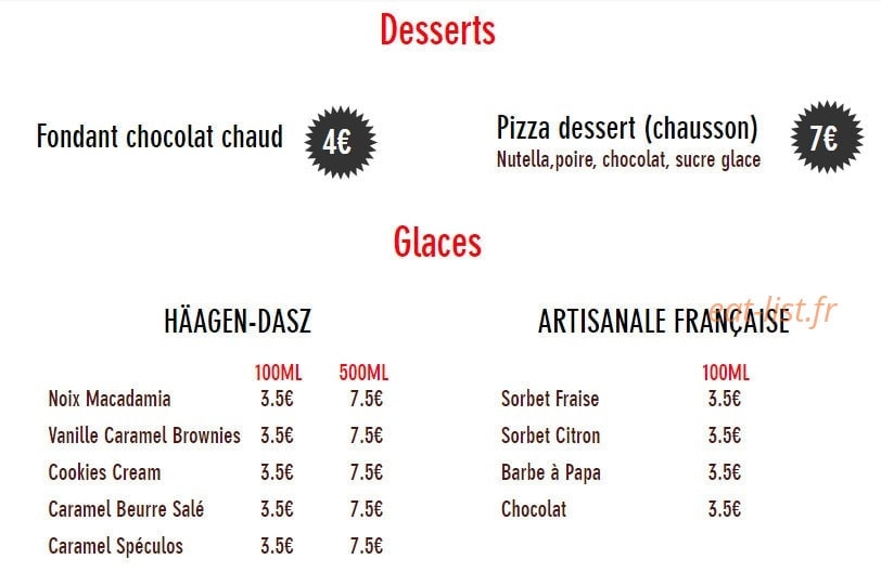 Tradi Pizza — carte page 6