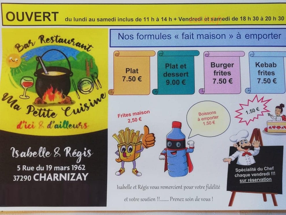 Ma petite cuisine — carte page 1