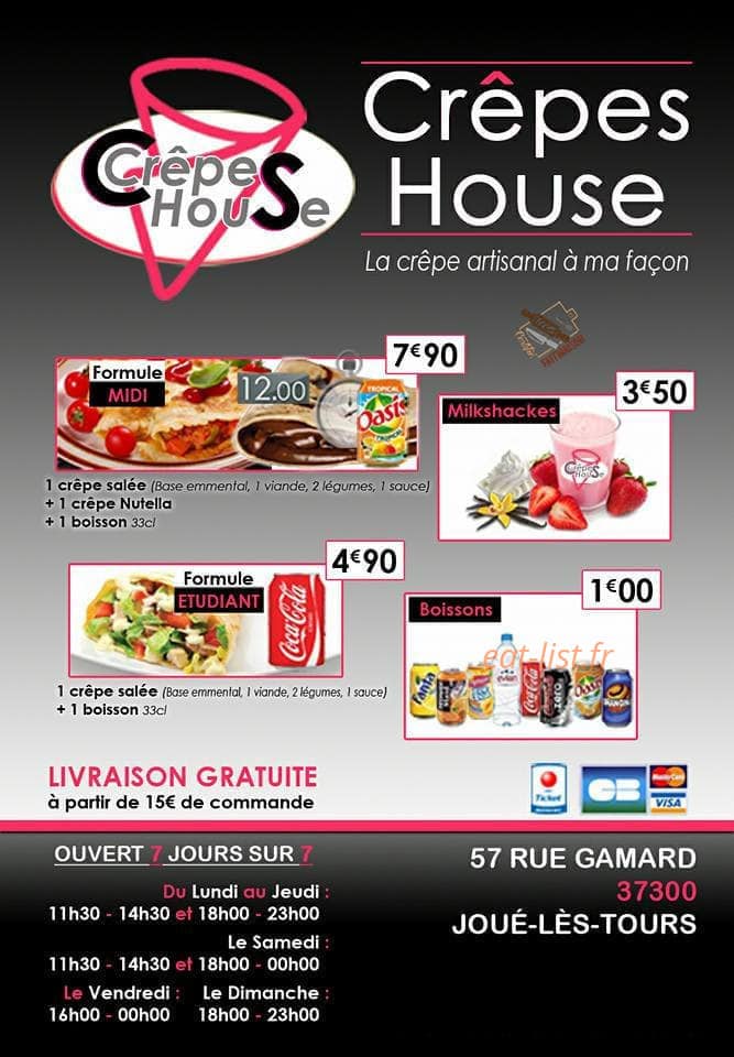 Crêpes House — carte page 1