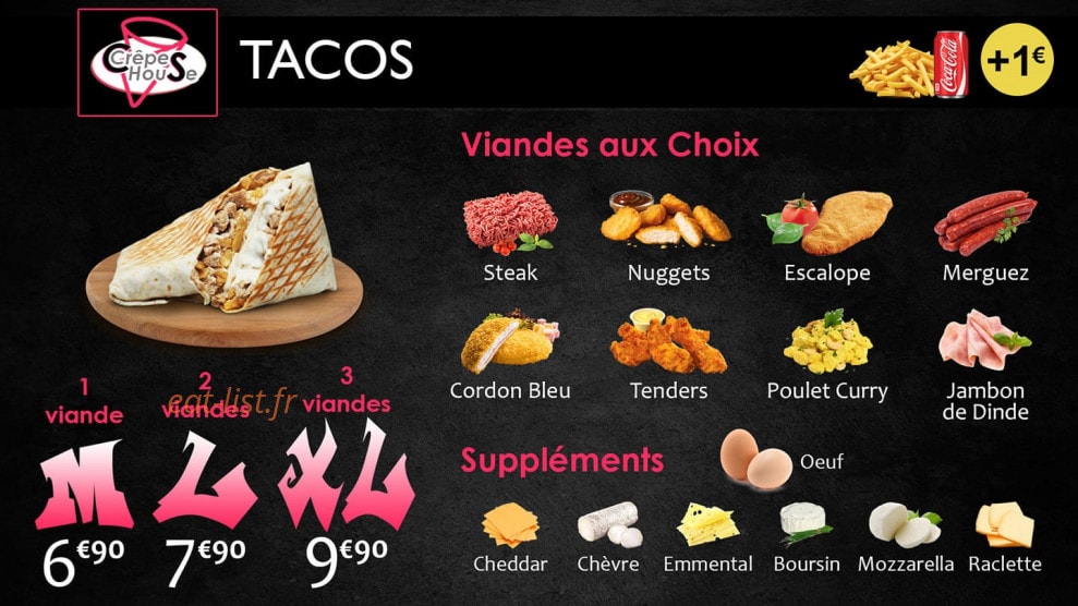 Crêpes House — carte page 4
