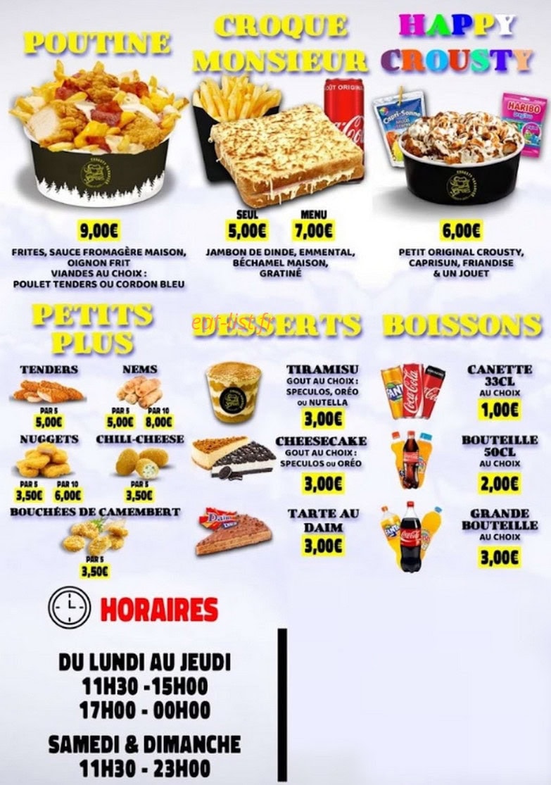 Crousty Paradise — carte page 2