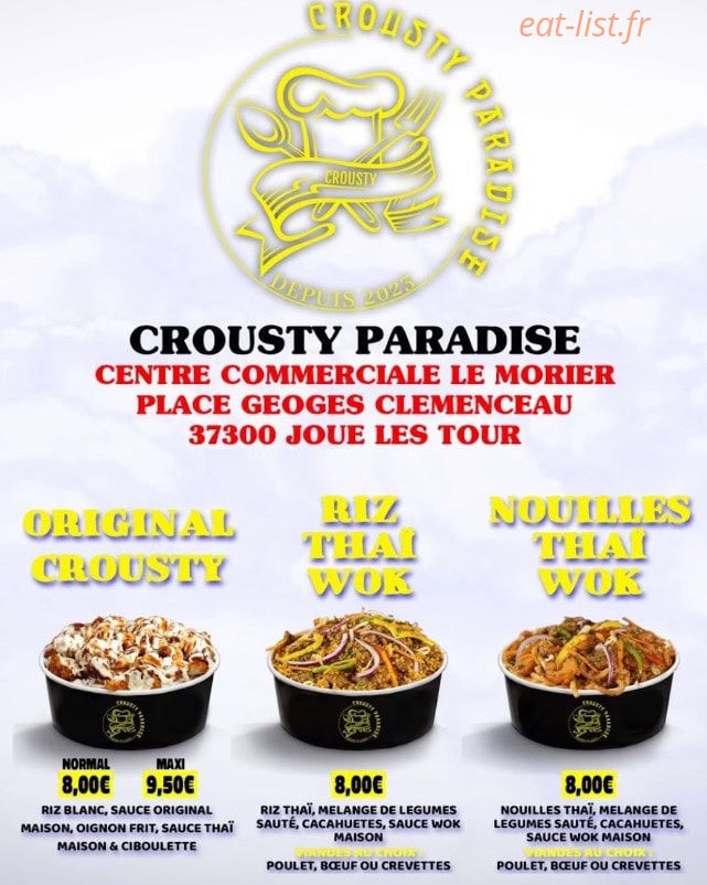 Crousty Paradise — carte page 1