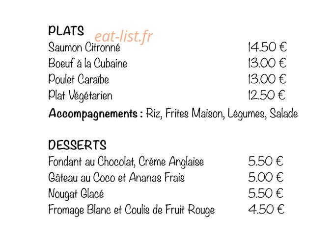 Harlem Café — carte page 2