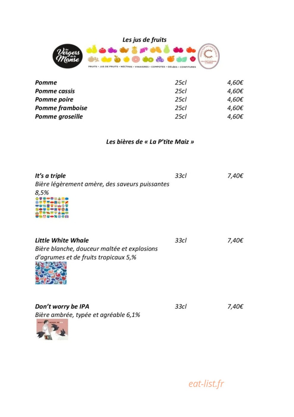 La Fleur de Sel — carte page 3